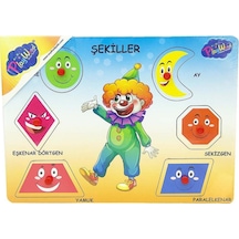 Ahşap Tutmalı Şekiller Yapboz.