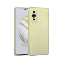 Huawei Nova 10 İle Uyumlu Kılıf Gold Premier Silikon  Esnek İnce Geliştirilmiş Dayanıklı Darbe Karşıtı Yeni Tasarım Huawei Nova 10, Gold Sku: Zeusb0c2nyrhv6