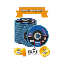 Zirkonyum Flap Dizk Avuç İçi Taşlama Zk Flap Disk Zımpara 115 X 22 Mm 100 Kum 10 Adet