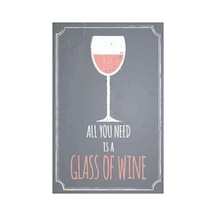Ayrex Kağıt Duvar Posteri All You Is A Glass Of Wine Retro Drtr0118
