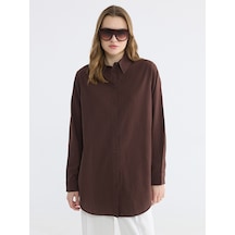 Lcw Everyday Kahverengi Regular Fit Kadın Gömlek Tunik