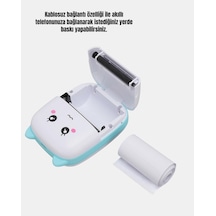 Mini Termal Yazıcı Kablosuz Tnabilir Bluetooth Bağlantılı Glblseme - 2 200 Dpı