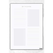 Zamansız Çok Amaçlı Günlük Haftalık Aylık Planlayıcı - A4 Ebat Yapılacaklar - 30 Yaprak - Planner - 2652 Çok Renkli