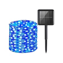 Mavi 50-300 Led Güneş Dize Lambası 8 Modlu Bakır Tel Lamba Su Geçirmez Güneş Hikayesi Lambası 12m Mavi