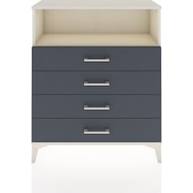 Arges Şifonyer Tek Raflı 4 Çekmeceli 88x30x106 Aytaşı-antrasit Aytaşı