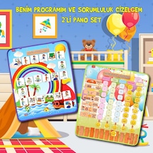 2 Set - 46 Parça Tox Benim Programım ve Sorumluluk Çizelgem Keçe