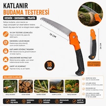 18 Cm Katlanır Budama Testeresi Bahçe Dal Kesme El Testeresi Kilit Mekanizmalı