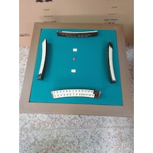 Lüx Okey Oyun Masası 100X100 CM Sökülebilir Ayak Ahşap Oval Okey