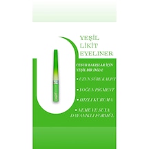 Mov Likit Eyeliner Yeşil 3,5 G Parlak Kalem, Suya & Tere Dayanıklı Yeşil