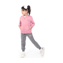 Toontoy Kids Toontoy Kız Çocuk 3lü Baskılı Eşofman Takım Gülkurusu