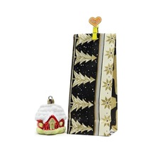 Yılbaşı Temalı 8x20 Cm Hediyelik Kese Kağıdı, 10'lu Paket 124-Pembe