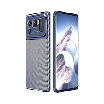 Xiaomi Mi 11 Ultra İle Uyumlu Kılıf Lacivert Karbon Silikon Orijinal Esnek İnce Geliştirilmiş Dayanıklı Darbe Karşıtı Koruyucu Yeni Tasarım Xiaomi Mi 11 Ultra, Lacivert Sku: Zeusb0975fl9ms
