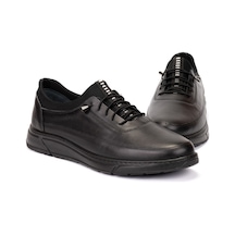 İçi Dışı %100 Hakiki Deri Siyah Tam Ortopedik Erkek Ayakkabı 45-46-47 Numara Siyah