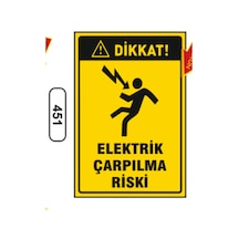Dikkat Elektrik Çarpılma Riski Uyarı Levhası