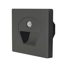 Noas Yl69 1522 1w Siyah Kasa Sensörlü Koridor Aydınlatması 3200k Gün Işığı