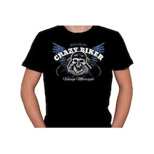 Iron Heart Harley Motor Kuru Kafa Skull Tişört Unisex T-shirt 001