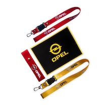Opel Logolu Torpido Üstü Kaydırmaz Ped & Oto Ayna Askısı - Anahtarlıklı Ayna Ipi 2'li & Tampon Dili Siyah