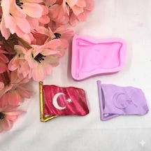 Türk Bayrağı Silikon Kalıp 7.5x6x1 Cm