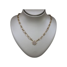 Zirkon Taşlı Güneş Kolye Gold - 76974213 Gold