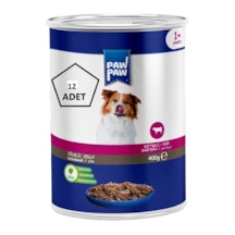 Paw Paw Joleli Biftek Etli Yetişkin Köpek Konservesi 12 x 400 G
