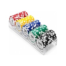Profesyonel Poker Fişi Seti 100 Adet Casino Chip Alk5368