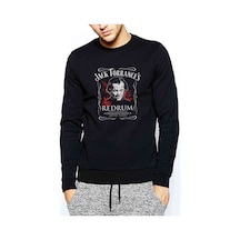 Torances Redroom Hotel Baskılı Siyah Erkek Örme Sweatshirt