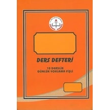 Ders Defteri 10 Derslik Günlük Yoklamalı 200 Sayfa