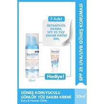 Bepanthol Derma SPF 25 Yüz Bakım Kremi + 3 Adet Derma SPF 25 Yüz Bakım Kremi 5 ML