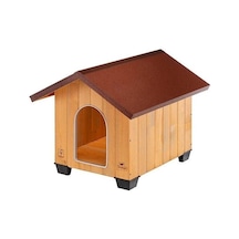 Ferplast Domus Ahşap Çatılı Köpek Kulübesi Small 61x74,5x55 Cm