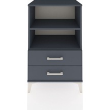 Hyperion Komodin 2 Raflı 2 Çekmeceli 60x44x96 Antrasit-antrasit Antrasit