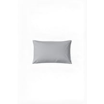 Orta Boy 40x60cm %100 Pamuklu Saten Kumaş Yastık Kılıfı 2adet Gizli Fermuarlı Gri