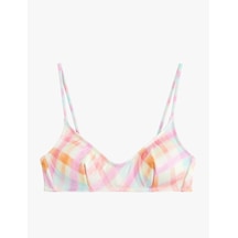 Koton Koton X Sibil Çetinkaya - Parıltılı Ekose Bralet Bikini Üstü Pembe Ekose 6sak10266mm Pembe Ekoseli