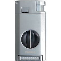 Cohiba Çift Torch Pürmüz Kesici & Delici Gümüş Metal Puro Çakmağı - Tr9548