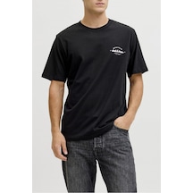 Jack & Jones Erkek T Shirt 12288113 Siyah Siyah
