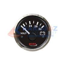 MORS VOLTMETRE SİYAH 55MM 24V