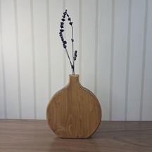 Rustik Ahşap Vazo Seti, El Yapımı Masif Çam, Antik Meşe, 18x18 Cm, 2 Parça, Minimalist İskandinav Tarzı, Dekorat Diğer
