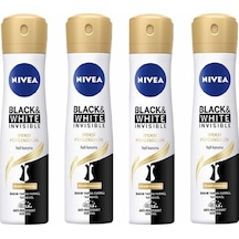 Nivea Black & White Invisible İpeksi Pürüzsüzlük Kadın Sprey Deodorant 4 x 150 ML