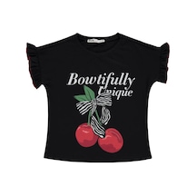 Civil Girls Bowtifully Baskılı 2-5 Yaş Tişört Siyah