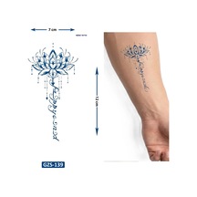 Yazılı Lotus Yarı Kalıcı 1 Aylık Geçici Dövme