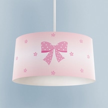 Mekta Home Bebek Ve Çocuk Odası Pembe Kurdele Ve Yıldız Desenli Avize Renkli