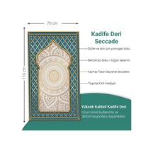 Ravabi Rug Araç İçi Ve İşyeri İçin Deri Tabanlı Namazlık, Çantalı Hediyelik Seyahat Seccadesi 70x110cm 21231018