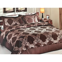 Taç Çift Kişilik Yatak Örtüsü Armano Kahve