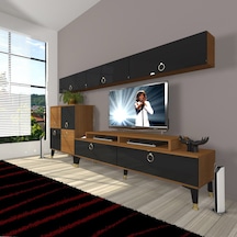 Decoraktiv Ekoflex 8 Mdf Gold Tv Ünitesi Tv Sehpası Ceviz - Siyah
