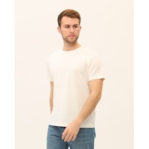 Erkek Lupinn Sırt Baskılı Beyaz T-shirt Beyaz