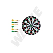 Walke 16inç Dart Tahtası Seti, 6 Çelik-Plastik Dart ile Çift Taraflı Dart Tahtası Oyunu, Oyun Salonları