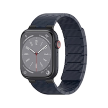 Apple Watch Uyumlu45mm Carbon Steel Kordon Saat Değildir - Lacivert