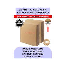 25 Adet 70cm X 70cm Baskısız Tabaka Oluklu Mukavva, Çocuk Etkinlik Kartonu, Maket Kartonu, Kargo Kartonu