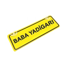 Baba Yadigari Sök-tak-pratik Sarı Dekor Plaka