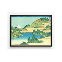 Hokusai Sagami Eyaletinde Hakone Gölü Çerçevesiz Poster 30x42 Cm A3 Tablo Japon Sanatı Duvar Dekoru