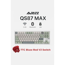 Qs87 Max 3 Modlu Bağlantı, Alüminyum Alaşım, 87 Tuş, Tft Ekranlı, 8000 Mah, Custom Mekanik Klavye